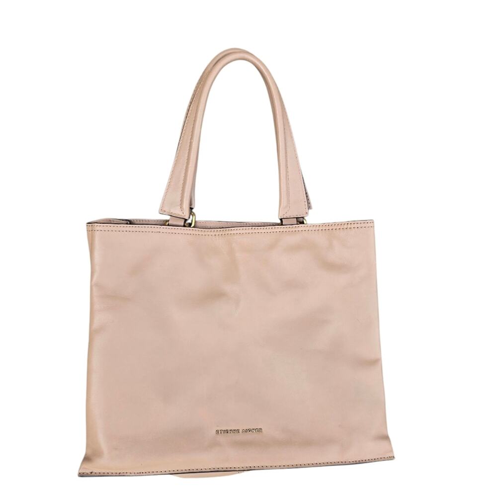 Etienne Aigner‎ Leather Classic Tote In Cream Beige